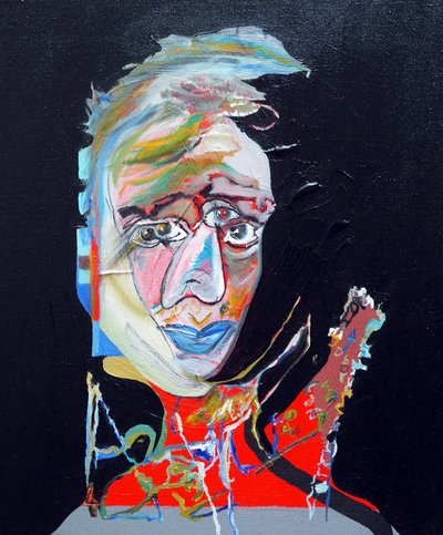 50 stora författare i historien : Virgina Woolf, 2015 (olja och akryl på duk) av Benoit Erwann Boucherot
