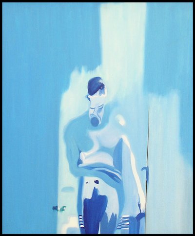 Homme idéal en contrejour sur surxposé, 2000 (olja på duk) av Benoit Erwann Boucherot