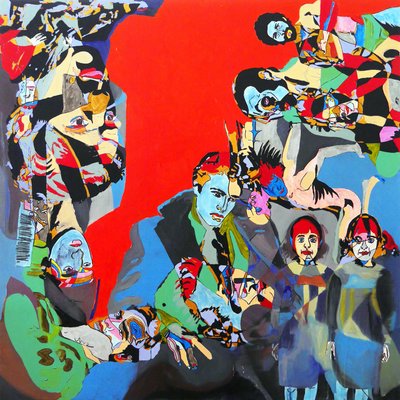 Marlon, Steve, Diane et les autres, 2017 (olja och akryl på duk) av Benoit Erwann Boucherot