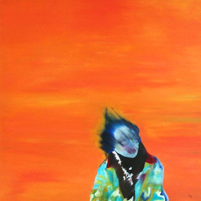 Surportrait: Duras  père, 2003 (olja på duk) av Benoit Erwann Boucherot