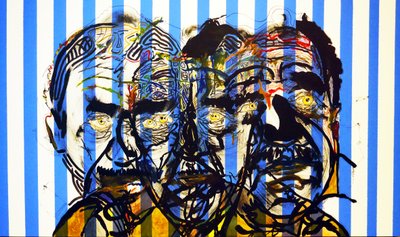 Surportrait : Gabriel Garcia Marquez, 2015 (olja och akryl på duk) av Benoit Erwann Boucherot
