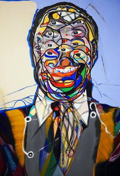 Surporträtt : James Baldwin 2, 2021 (olja på duk) av Benoit Erwann Boucherot