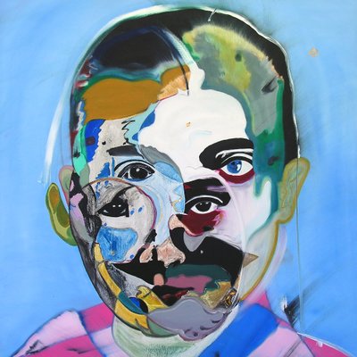 Surportrait: Marguerite Duras, 2003 (olja på duk) av Benoit Erwann Boucherot