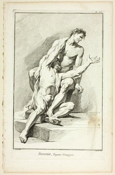Design: Grouped Figures, från Encyclopédie av Benoit Louis Prevost