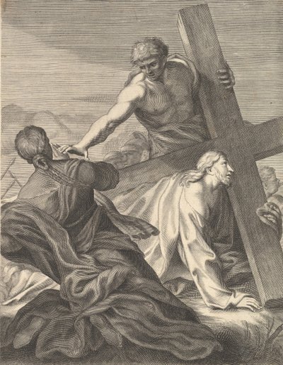 Kristus som bär korset, 1680-1719. av Benoit Thiboust
