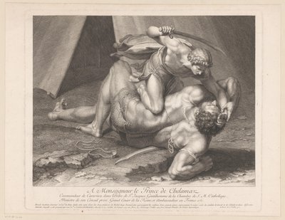 David onthoofdt Goliat av Benoît Audran (I)