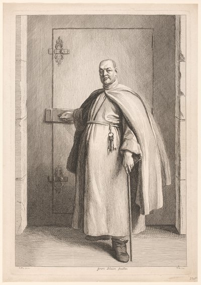 Porträtt van Blaise av Saint Mary Donat Broder Blaise Feuillan (titel på objekt) av Benoît Audran (II)