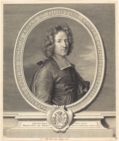 J.P. Bignon av Benoît Audran I after Joseph Vivien