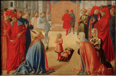 Sankt Zenobius uppväcker en död pojke av Benozzo Gozzoli