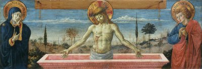 Man av sorger mellan Jungfru och Sankt Johannes evangelisten, 1469-1474. av Benozzo Gozzoli