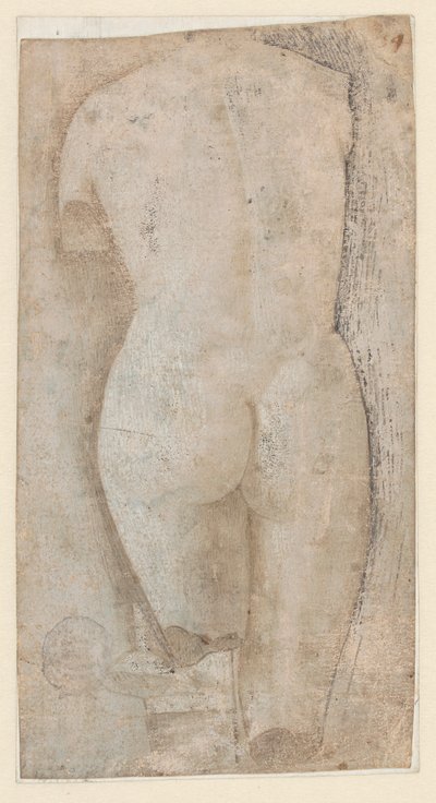 Skiss av klassisk skulptur av typen Venus Pudica av Benozzo Gozzoli