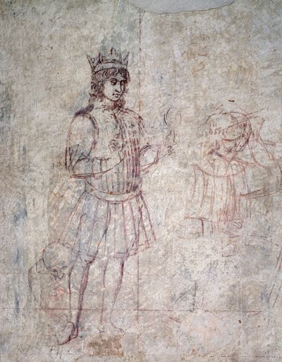 Tillbedjan av Magi, detalj av sinopia av Benozzo di Lese di Sandro Gozzoli