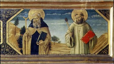 St. Anthony Abbot och St. Benedict (panel) (detalj av 78957) av Benozzo di Lese di Sandro Gozzoli