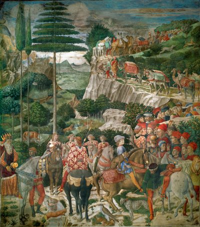 De tre vise männens tillbedjan (fresco) av Benozzo di Lese di Sandro Gozzoli