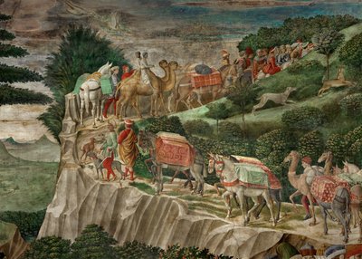 De tre vise männens tillbedjan (fresco) av Benozzo di Lese di Sandro Gozzoli