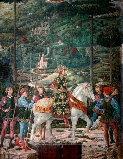 Den bysantinske kejsaren "The Journey of the Magi". Cortege of the Magi of Jerusalem i Betlehem kallas på italienska "Viaggio dei Magi" eller "Cavalcata dei Magi" detalj som representerar den bysantinske kejsaren Johannes VIII Palaeolog (1392-1448). Detalj av Benozzo di Lese di Sandro Gozzoli