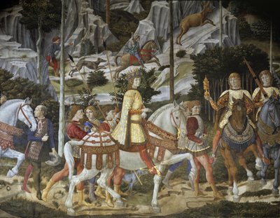 Magiernas kavalkad, detalj av Benozzo di Lese di Sandro Gozzoli