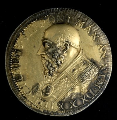Medaillon med porträttet av påven Clément VII av Benvenuto Cellini