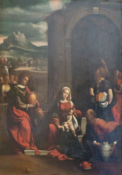 Tillbedjan av Magi av Benvenuto Tisi da Garofalo