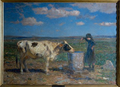 Mitt på dagen på de höga planen (målning) av Beppe Ciardi