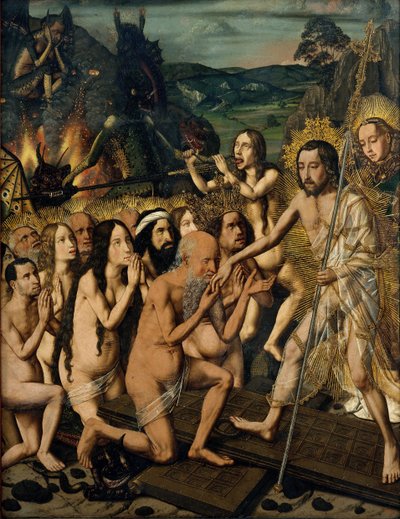 Kristi nedstigning till Limbo, ca 1475 (olja på trä) av Bermejo