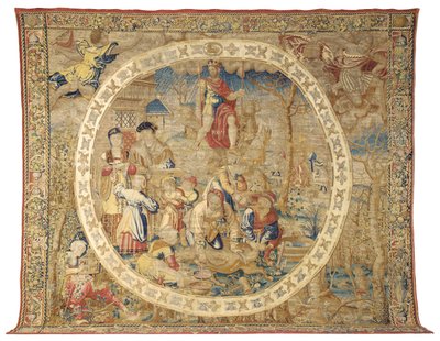 Bryssel allegoriska gobeläng föreställande december månad från "Medaljongmånaderna", ca 1525 av Bernard van Orley