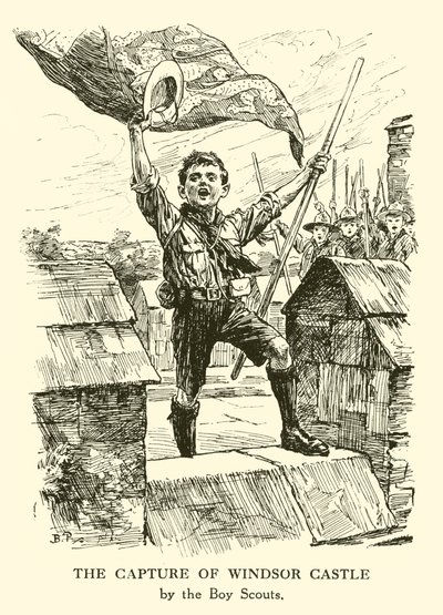 Capture of Windsor Castle (gravyr) av Bernard (after) Partridge