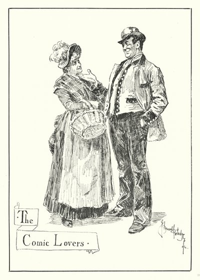 The Comic Lovers (gravyr) av Bernard (after) Partridge