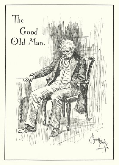 Den gode gamle mannen (gravyr) av Bernard (after) Partridge