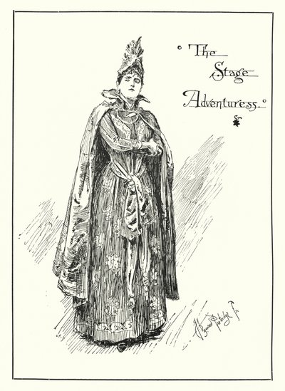 The Stage Adventuress (gravyr) av Bernard (after) Partridge