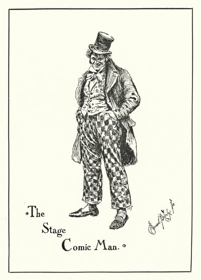 The Stage Comic Man (gravyr) av Bernard (after) Partridge