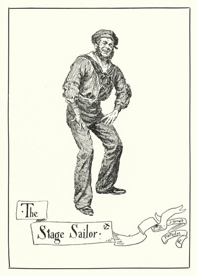 The Stage Sailor (gravyr) av Bernard (after) Partridge
