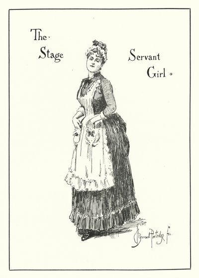 The Stage Servant Girl (gravyr) av Bernard (after) Partridge
