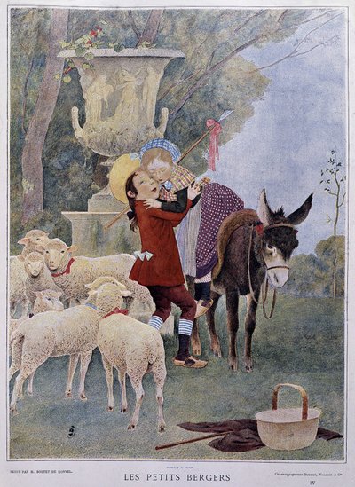 Små herdar - Av Boutet de Monvel, början av 1900-talet. av Bernard Boutet de Monvel