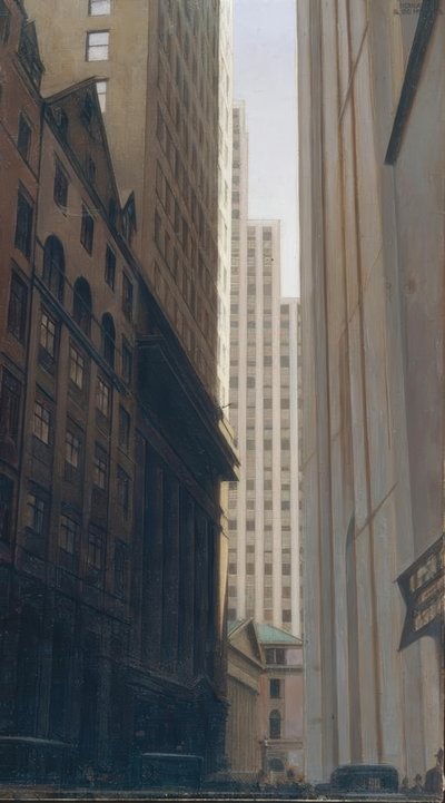 Utsikt över Wall Street av Bernard Boutet de Monvel