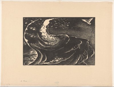 De vloed (originaltitel på objekt) av Bernard Essers (signed by artist)