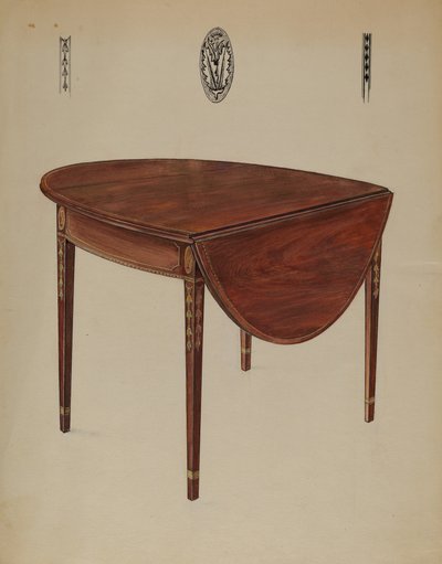 Pembroke-bord (Drop Leaf) av Bernard Gussow
