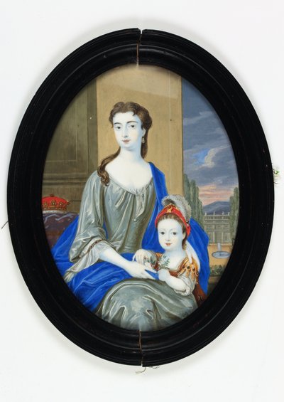 Lady Catherine Darnley, hertiginna av Buckingham (emalj) av Bernard III Lens