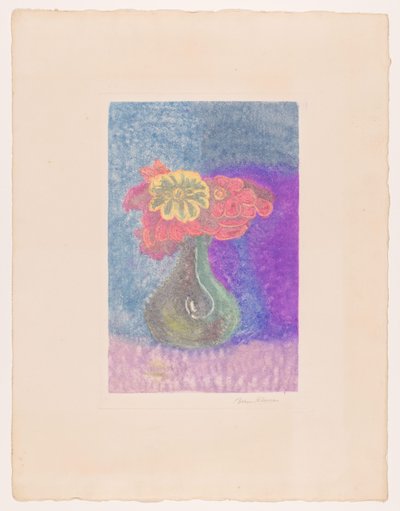 Vas med blommor av Bernard Klene (signed by artist)