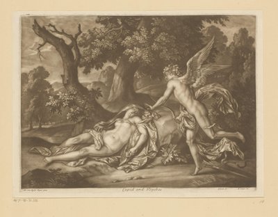 Cupido en Psyche Amor och psyke (titel på objekt) av Bernard Lens (II)