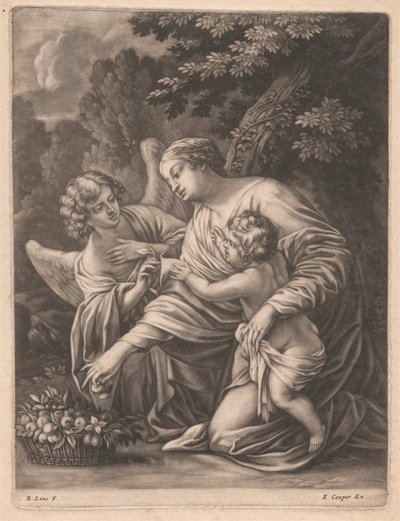 Madonna, Child och Angel av Bernard Lens
