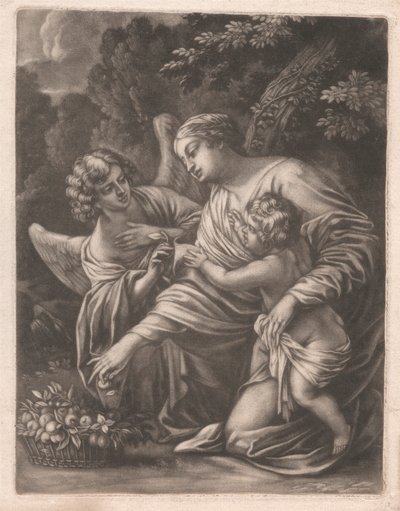 Madonna, Child och Angel av Bernard Lens