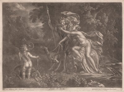 Venus och Adonis av Bernard Lens