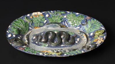 Rustik tallrik, sent 1500-tal. av Bernard Palissy
