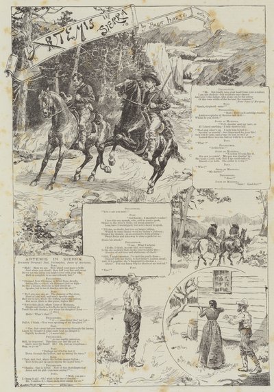 Artemis in Sierra, av Bret Harte av Bernard Partridge