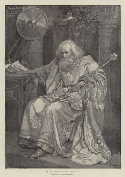 Henry Irving i rollen som kung Lear av Bernard Partridge