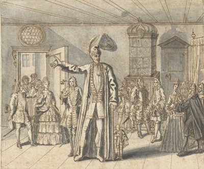 Jätten Cajanus i Haarlem av Bernard Picart