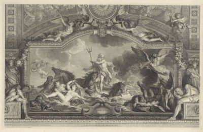 Neptunus lugnar vågorna Quos Ego (titel på objekt) av Bernard Picart