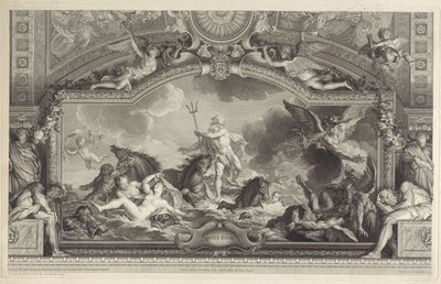 Neptunus lugnar vågorna Quos Ego (titel på objekt) av Bernard Picart