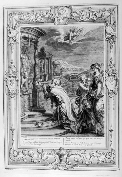 Oeneus, kung av Calydon.. straffas för sin ogudaktighet, 1733 av Bernard Picart